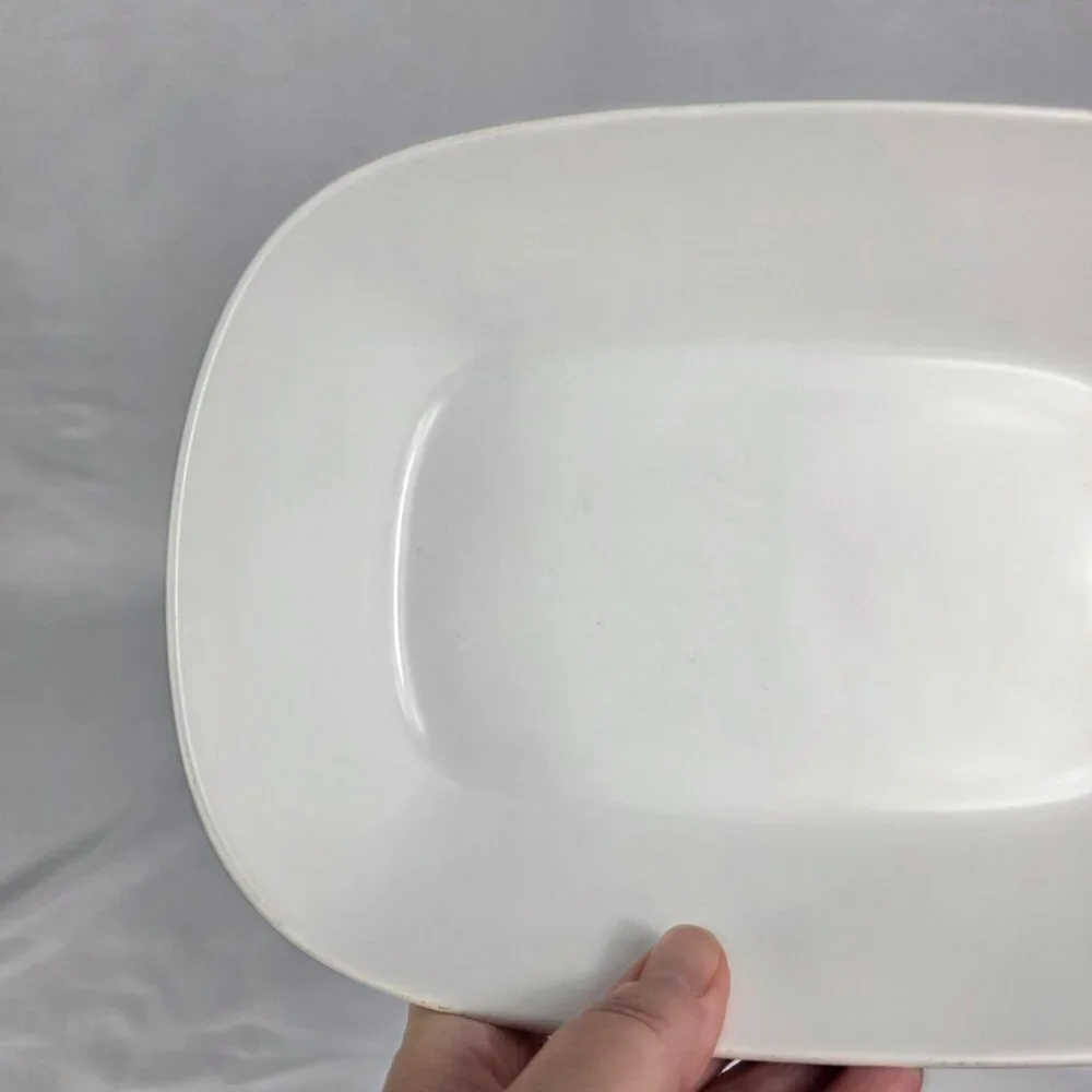 Noritake Blue Haven 9 Inch Rectangle Serving Bowl Blue Flowers & Bands